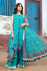 3 Piece Gold Printed Lawn Unstitched Suit CL-42013 A
