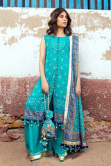 3 Piece Gold Printed Lawn Unstitched Suit CL-42013 A
