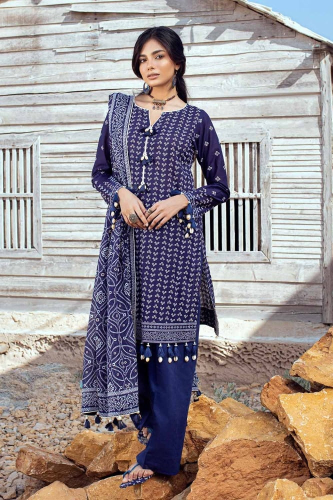 3 Piece Printed Lawn Unstitched Suit CL-42017 A