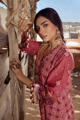 3 Piece Gold Printed Lawn Unstitched Suit CL-42032 A