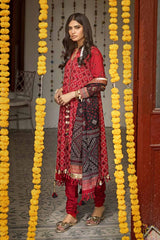 3 Piece Gold Printed Lawn Unstitched Suit CL-42032 B