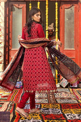 3 Piece Gold Printed Lawn Unstitched Suit CL-42032 B