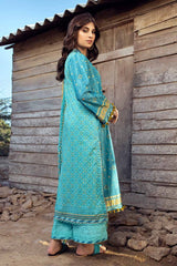 3 Piece Gold Printed Lawn Unstitched Suit CL-42042 A