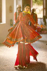 3 Piece Gold Printed Lawn Unstitched Suit CL-42042 B