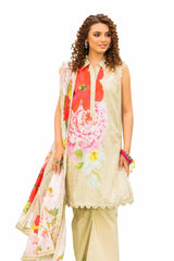 3 Piece Unstitched Printed Lawn Suit CL-42046 A