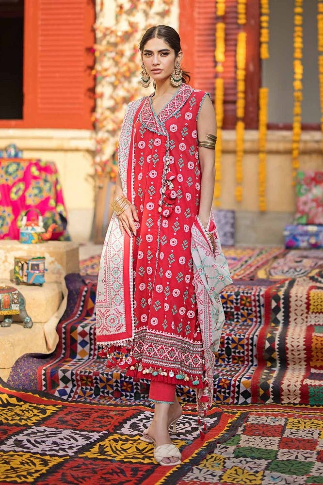 3 Piece Lacquer Printed Lawn Unstitched Suit CL-42062 B