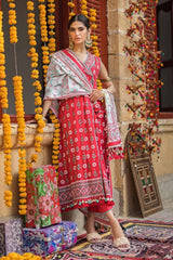 3 Piece Lacquer Printed Lawn Unstitched Suit CL-42062 B