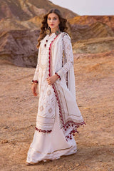 3 Piece Embroidered Gold Lacquer Printed Lawn Unstitched Suit CL-42074