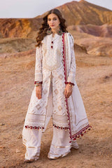 3 Piece Embroidered Gold Lacquer Printed Lawn Unstitched Suit CL-42074