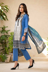 3 Piece Printed Embroidered Lawn Unstitched Suit CL-42091