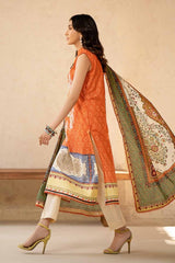 3 Piece Printed Embroidered Lawn Unstitched Suit CL-42092