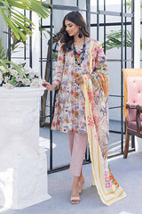 3 Piece Printed Lawn Unstitched Suit CL-42100 A