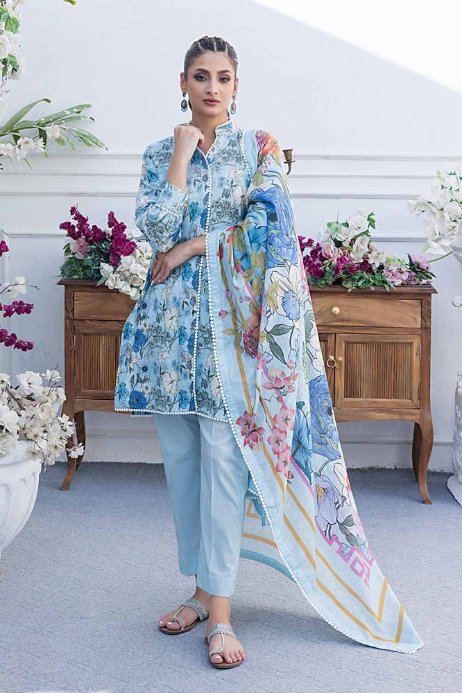 3 Piece Printed Lawn Unstitched Suit CL-42100 B