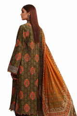 3 Piece Unstitched Embroidered Printed Suit with Embroidered Printed Lawn Dupatta CL-42104