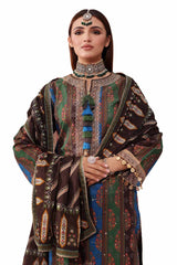 3 Piece Unstitched Embroidered Printed Suit with Embroidered Printed Lawn Dupatta CL-42107