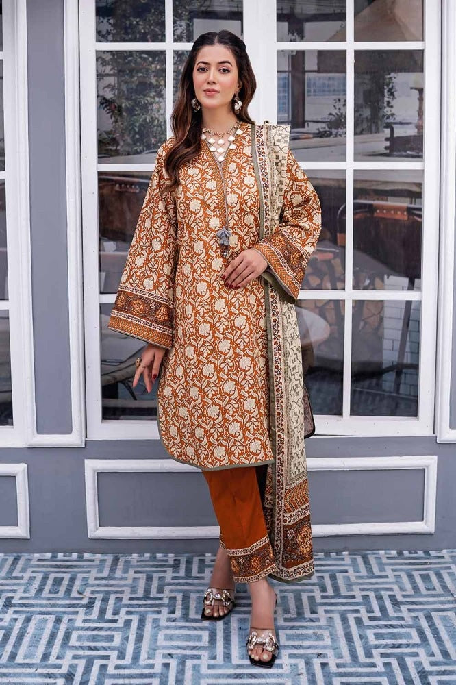 3 Piece Printed Lawn Unstitched Suit CL-42132 A