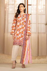 3 Piece Printed Embroidered Lawn Unstitched Suit CL-42134