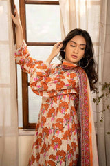 3 Piece Printed Embroidered Lawn Unstitched Suit CL-42134
