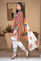3 Piece Printed Embroidered Lawn Unstitched Suit CL-42136