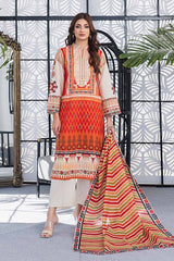 3 Piece Printed Lawn Unstitched Suit CL-42167 A