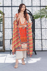 3 Piece Printed Lawn Unstitched Suit CL-42167 A
