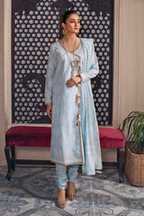 3 Piece Foam and Gold Printed Lawn Unstitched Suit CL-42168 A