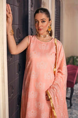 3 Piece Foam and Gold Printed Lawn Unstitched Suit CL-42168 B