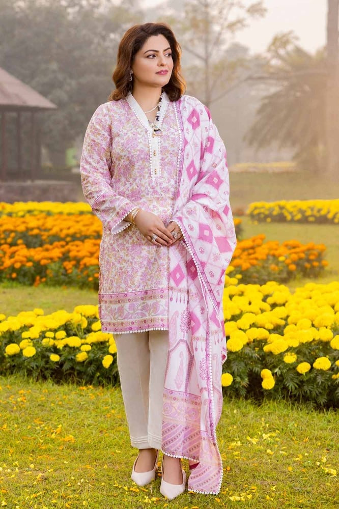 3 Piece Printed Lawn Unstitched Suit CL-42195 A