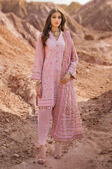 3 Piece Embroidered Gold Lacquer Printed Lawn Unstitched Suit CL-42197
