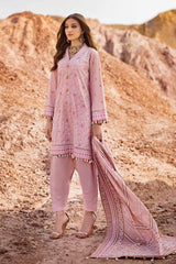 3 Piece Embroidered Gold Lacquer Printed Lawn Unstitched Suit CL-42197