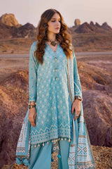 3 Piece Embroidered Gold Lacquer Printed Lawn Unstitched Suit CL-42215