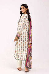 3 Piece Unstitched Printed Cotail Suit CV-42001