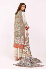 3 Piece Unstitched Printed Cotail Suit CV-42002