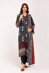 3 Piece Unstitched Printed Cotail Suit CV-42006