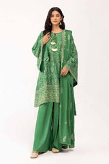 3 Piece Unstitched Embroidered Cotail Suit with Embroidered Cotail Dupatta CV-42007