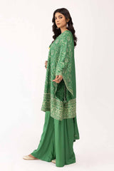 3 Piece Unstitched Embroidered Cotail Suit with Embroidered Cotail Dupatta CV-42007