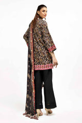 3 Piece Unstitched Printed Khaddar Suit with Embroidered Twill Cotton Linen Dupatta CV-42012