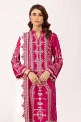 3 Piece Unstitched Embroidered Cotail Suit with Embroidered Cotail Dupatta CV-42013