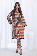 2 Piece Printed Khaddar Unstitched Suit CWT-32010