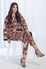 2 Piece Printed Khaddar Unstitched Suit CWT-32010