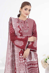 3 Piece Printed Khaddar Unstitched Suit WR-32003