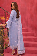 3 Piece Embroidered Linen Unstitched Suit with Embroidered Linen Dupatta RC-32007