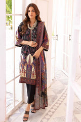 3 Piece Digital Printed Khaddar Unstitched Suit with Cotton Net Dupatta CN-32029