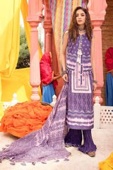 3 Piece Chunri Lawn Unstitched Lacquer Ptinted Suit CL-32098 A