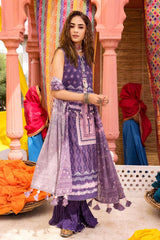 3 Piece Chunri Lawn Unstitched Lacquer Ptinted Suit CL-32098 A