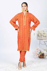 2 Piece Printed Linen Unstitched Shirt with Printed Linen Trouser WNST-32089