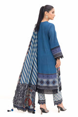 3 Piece Unstitched Printed Dhanak Suit DH-42009