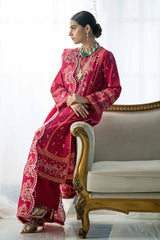 3 Piece Embroidered Lawn Unstitched Suit with Embroidered Denting Lawn Dupatta DN-42010
