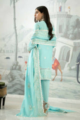 3 Piece Embroidered Lawn Unstitched Suit with Embroidered Denting Lawn Dupatta DN-42011