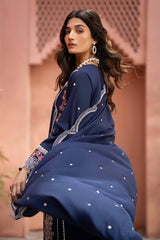 3 Piece Embroidered Lawn Unstitched Suit with Embroidered Denting Lawn Dupatta DN-42012